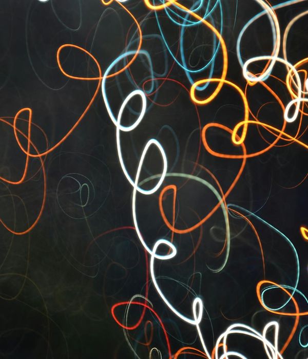 Abstract glowing lines representing calm energy flow