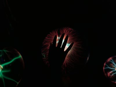 Vibrant neon waves showing energy distribution